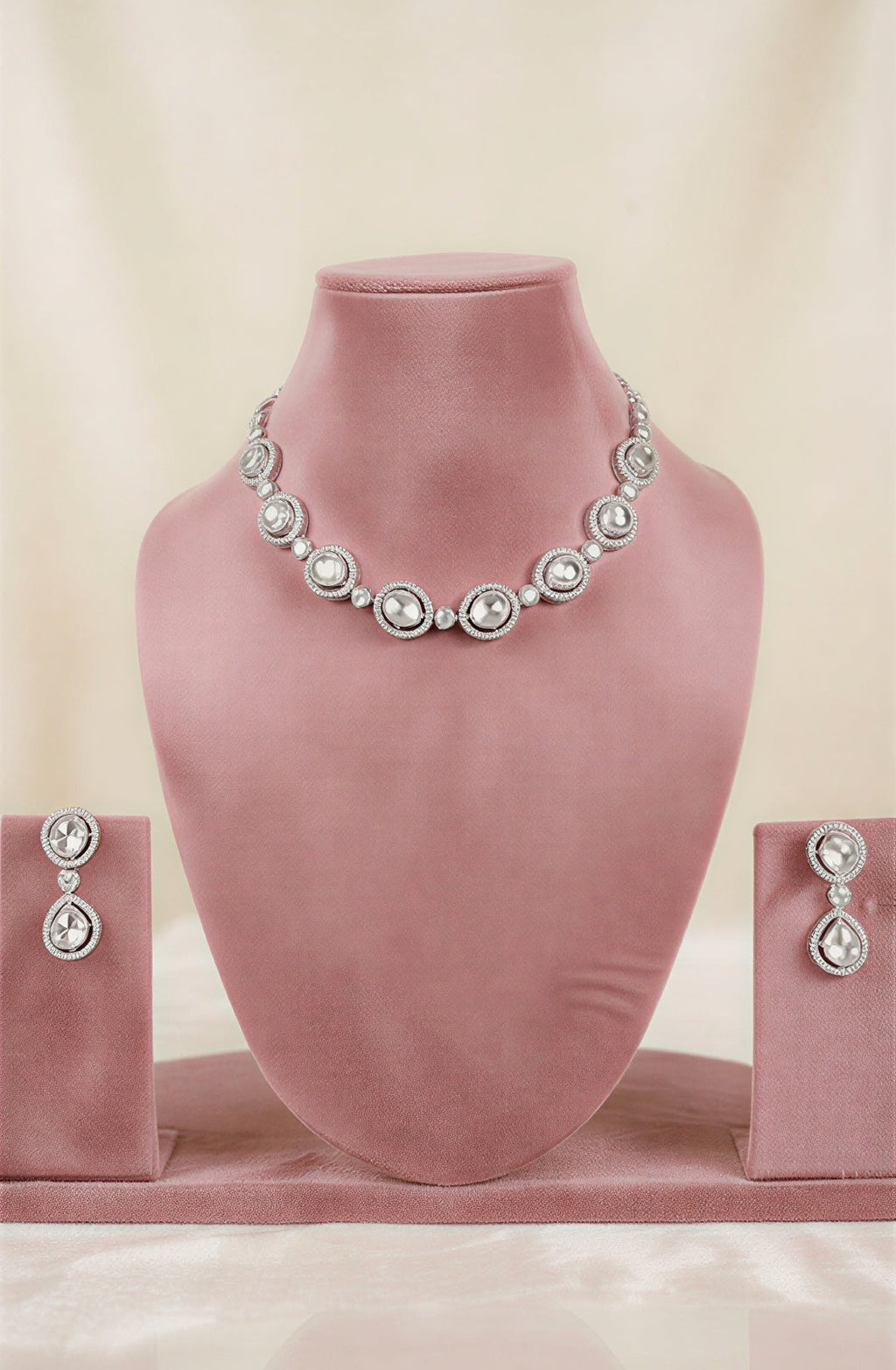 Moissanite Polki Necklace