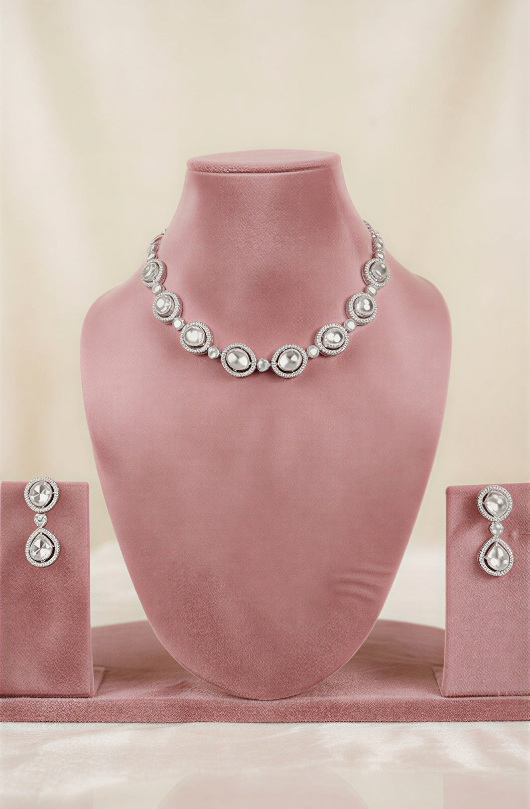 Moissanite Polki Necklace