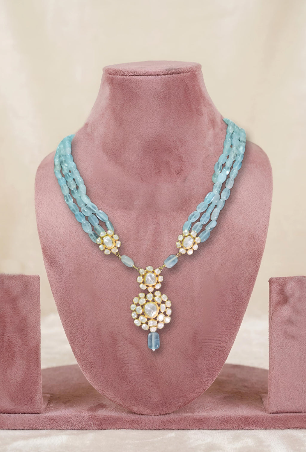 Moissanite Polki Necklace