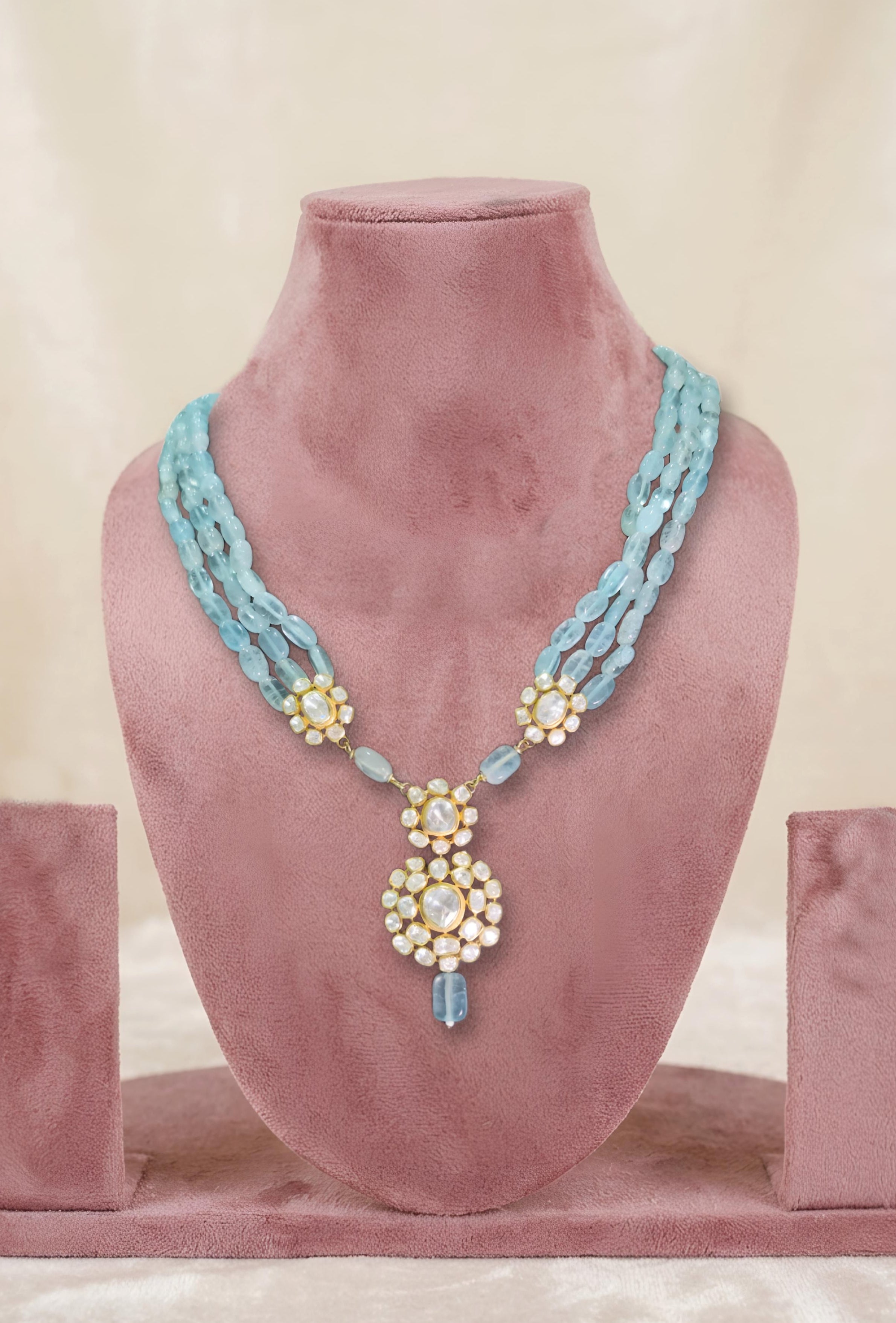 Moissanite Polki Necklace
