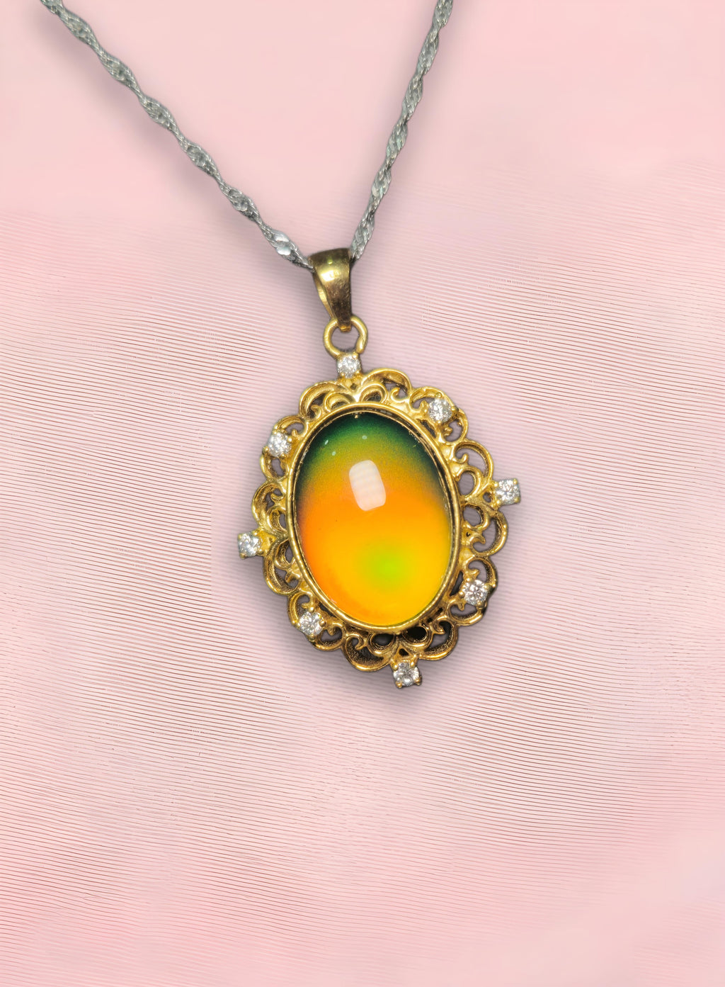 Color Changing Stone Pendant With Chain (Only available at Madhavya Jewels)