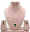 Synthetic Lab Grown Pear Pendant Set