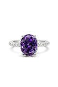 Oval Moissanite Ring (Free Size) With Certificate