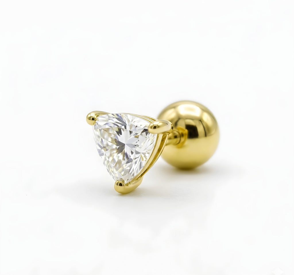 5MM Moissanite Trillion Studs (Pair)