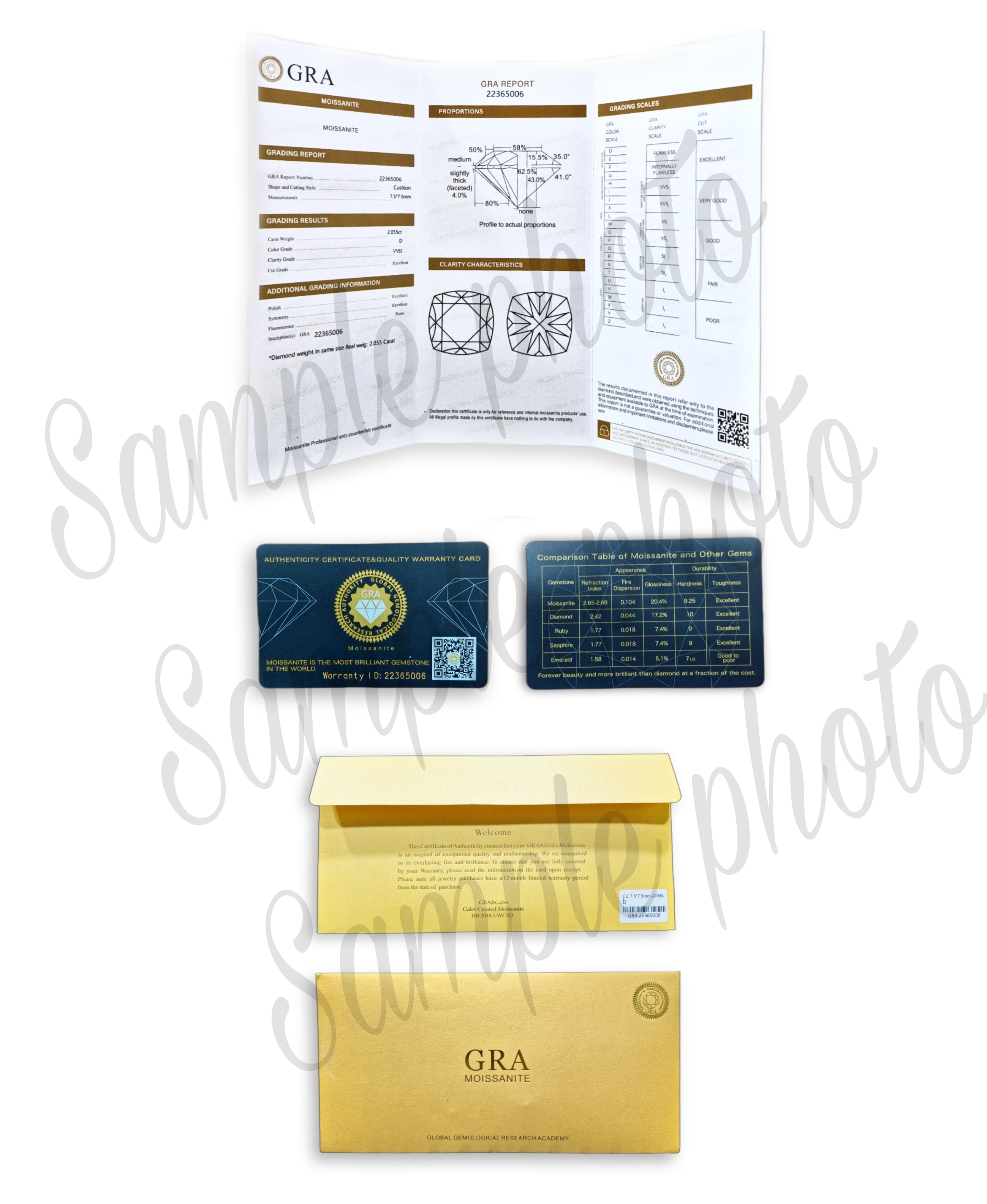 7mm Moissanite Stud Pair (With Certificate)